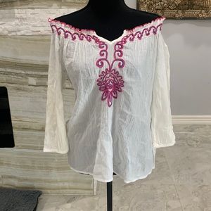 New With Tags Old‎ Navy Off White Boho Blouse. Size M